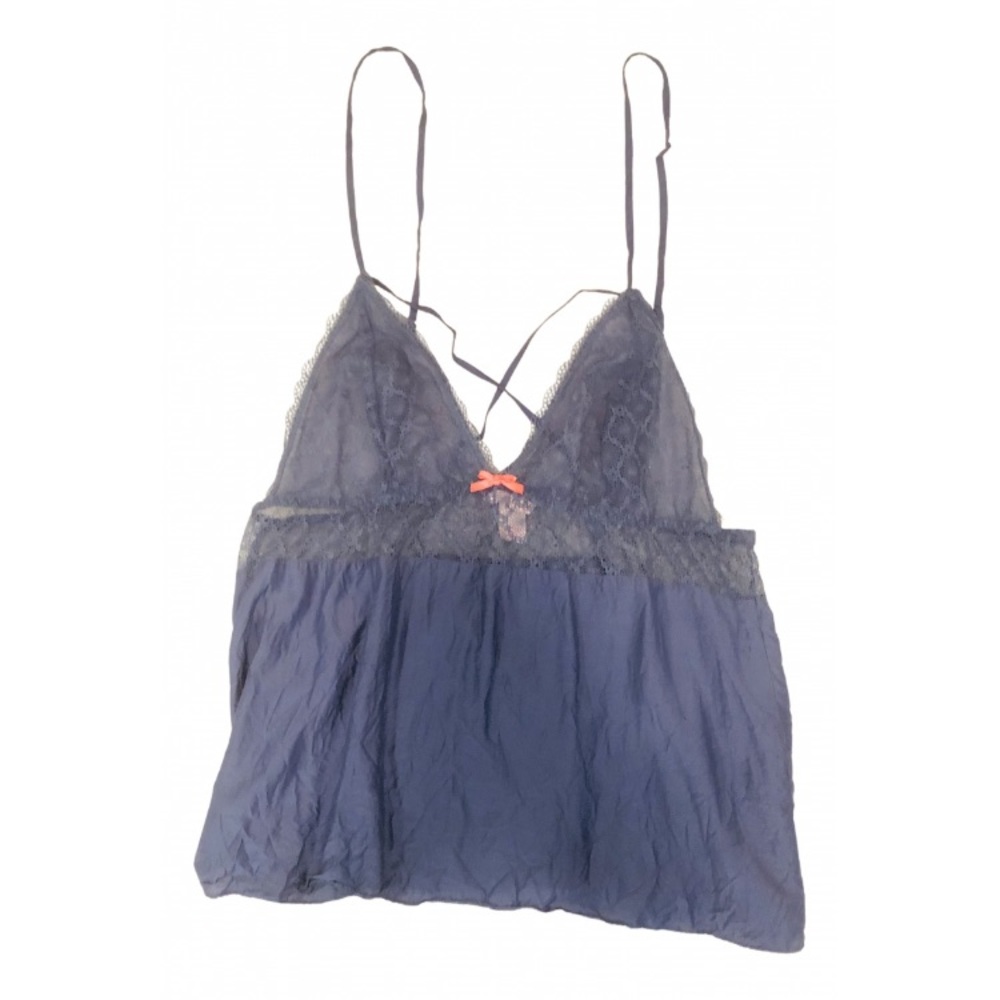 Victoria's Secret Blue Pajama Top L